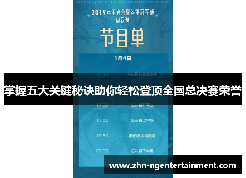 掌握五大关键秘诀助你轻松登顶全国总决赛荣誉