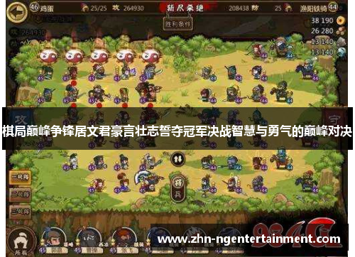 棋局巅峰争锋居文君豪言壮志誓夺冠军决战智慧与勇气的巅峰对决 棋局巅峰争锋居文君豪言壮志誓夺冠军决战智慧与勇气的巅峰对决