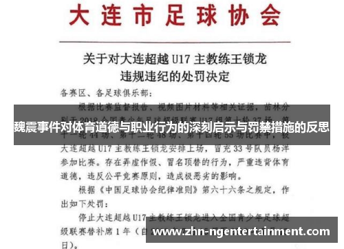 魏震事件对体育道德与职业行为的深刻启示与罚禁措施的反思